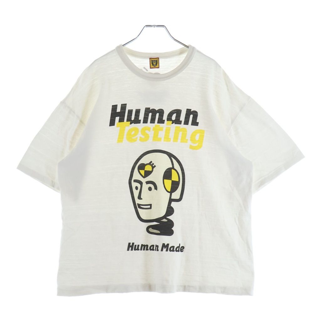 HUMAN MADE (ヒューマンメイド) 22SS × A$AP ROCKY Testing Tee エイサップ・ロッキー テスティング プリント クルーネック 半袖Tシャツ カットソー ホワイト