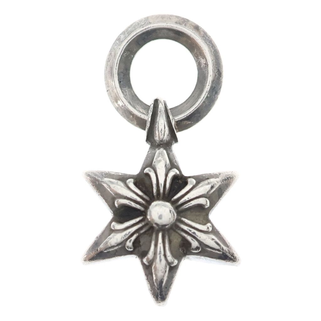 CHROME HEARTS (クロムハーツ) STAR CHARM 6ポイントスターチャーム シルバーネックレストップ