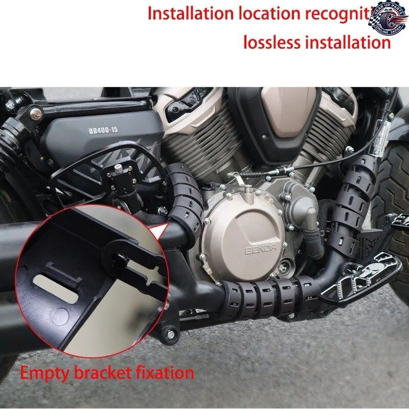 オートバイ用グレーストーン250/ナポレオン450用排気管耐熱カバーおよび断熱カバー