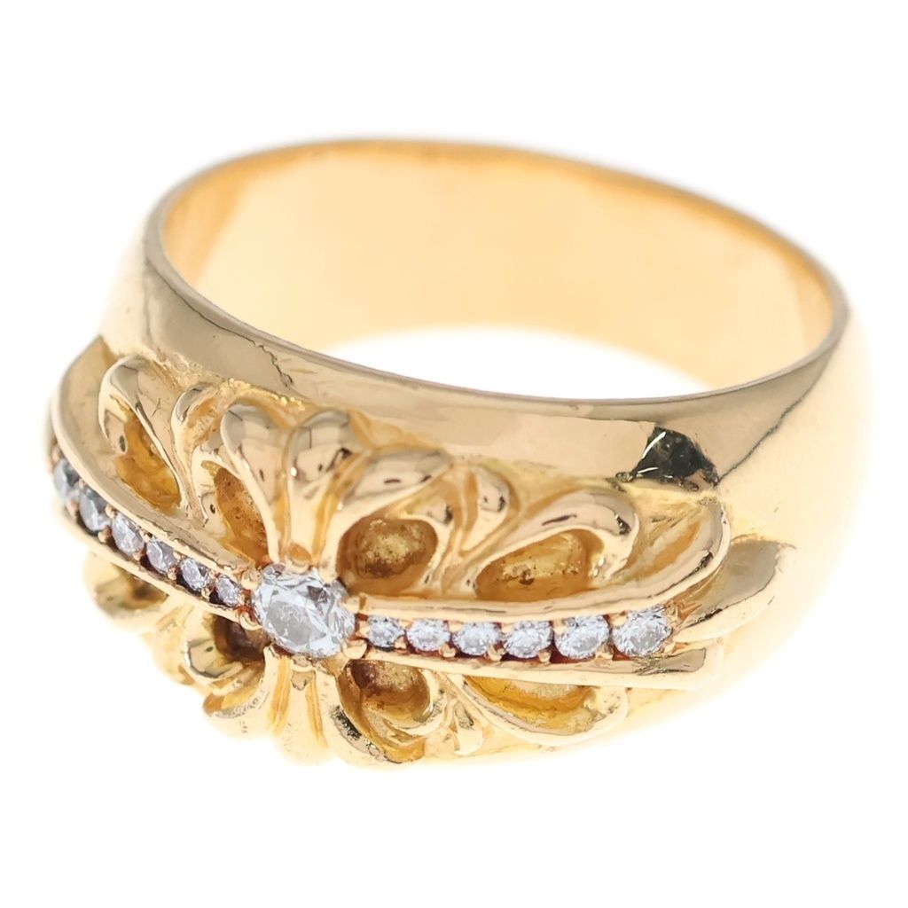 CHROME HEARTS (クロムハーツ) 22K FLRL CRS P/DIA フローラルクロスリング PAVEダイヤ ゴールド BCA057 1,185,800円