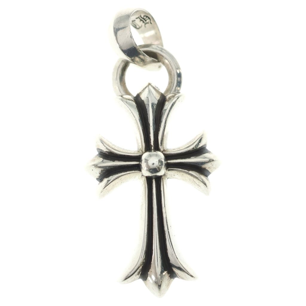 CHROME HEARTS (クロムハーツ) CH CRS SML W/BALE Wベイル スモールCHクロス ペンダントトップ シルバー BCA218