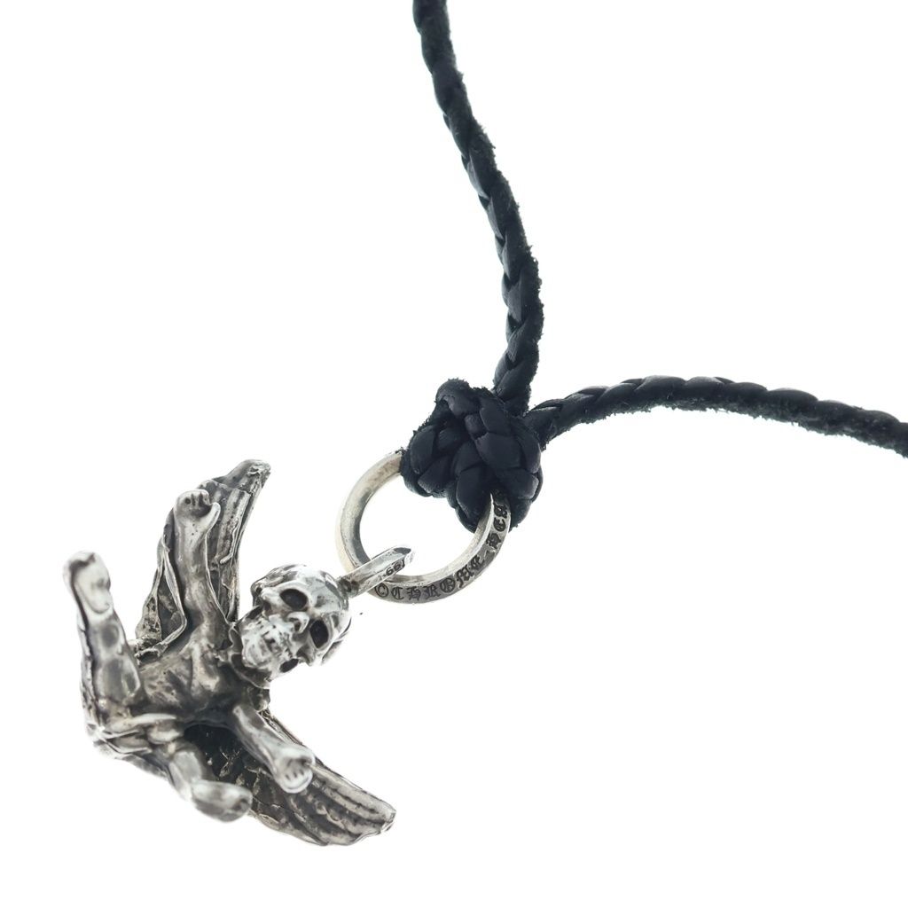 CHROME HEARTS (クロムハーツ) FOTI MISS LERLENE LEATHER BRAID フォティ ミスラーレン レザーブレイド ペンダント ネックレストップ シルバー