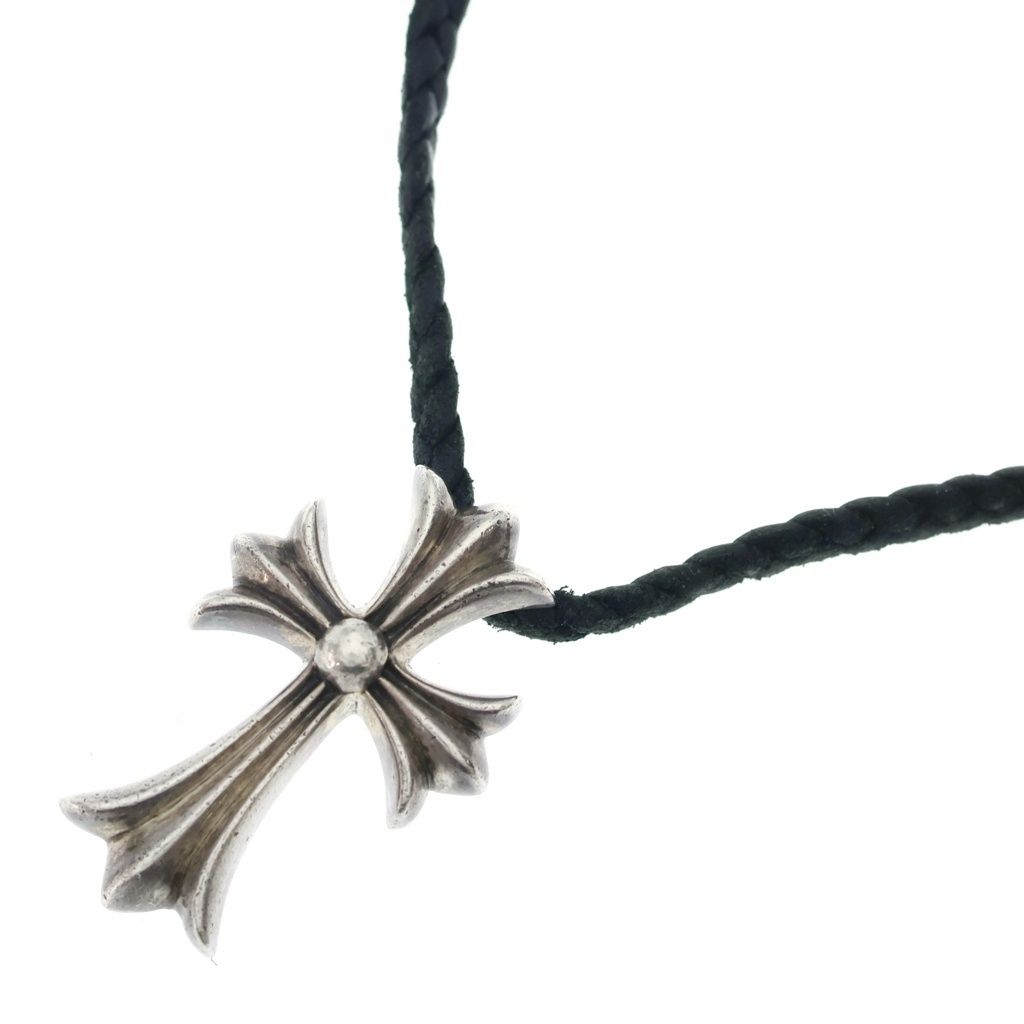 CHROME HEARTS (クロムハーツ) CH CRS SMLスモールCHクロス BC ボロチップブレイド ネックレス シルバー BCA220