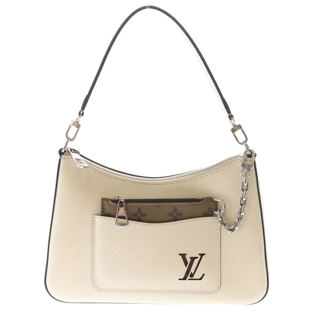 LOUIS VUITTON (ルイヴィトン) エピ マレル 2WAYバッグ ショルダーバッグ ハンドバッグ アイボリー×ブラウン レザー×PVC M80688 シルバー金具