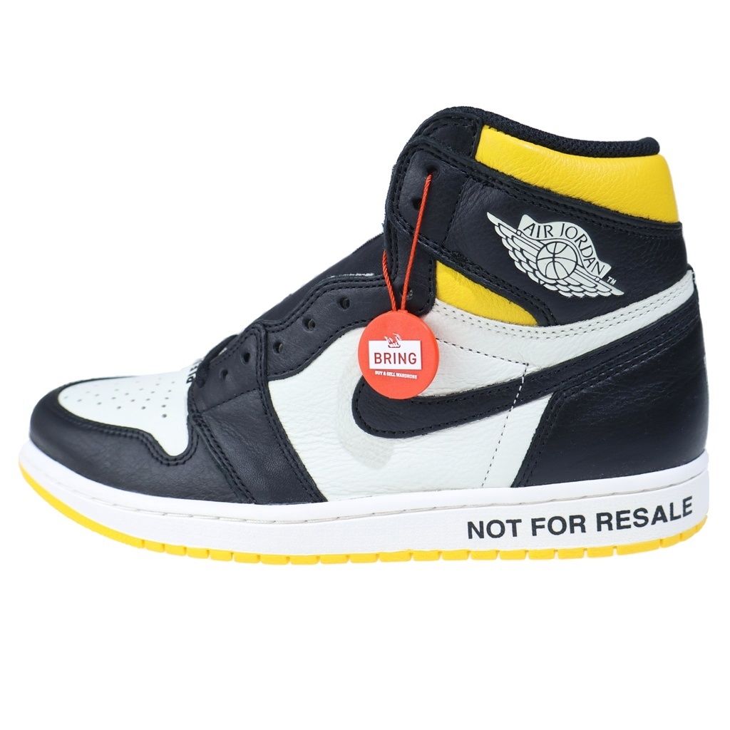 NIKE (ナイキ) AIR JORDAN 1 RETRO HIGH VARSITY MAIZE エアジョーダン1 ノットフォーリセール ハイカットスニーカー イエロー/ホワイト US9.5/27.5cm 861428-107