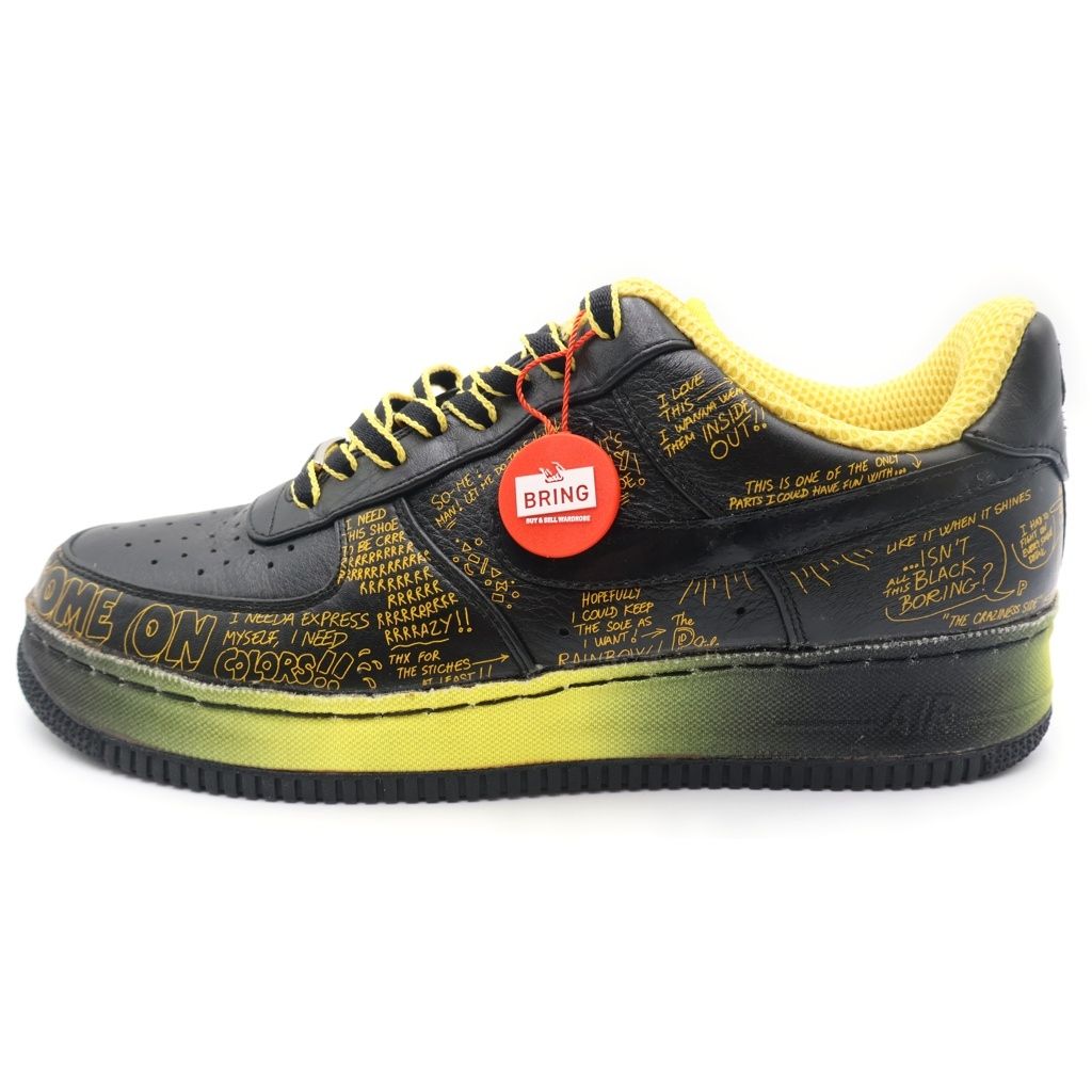 NIKE (ナイキ) 【観賞用 2009年製】 ×BUSY P AIR FORCE 1 LOW LIVESTRONG 378367-001 ビジー P エアフォース1 ライブストロング ローカットスニーカー US9.5/27.5cm