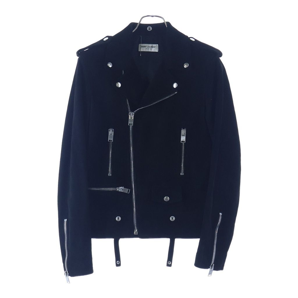 SAINT LAURENT PARIS (サンローランパリ) L01 Classic Motorcycle Jacket クラシック モーターサイクル ダブルライダース スウェード レザー ジャケット ブラック 484284 Y5NM1