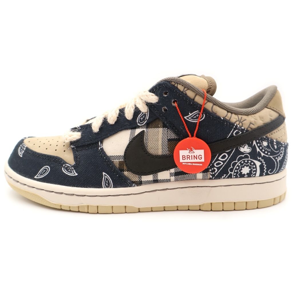 NIKE SB (ナイキエスビー) ×Travis Scott Dunk Low Parachute Beige トラヴィススコット ダンク ローカットスニーカー マルチカラー US8/26cm CT5053-001