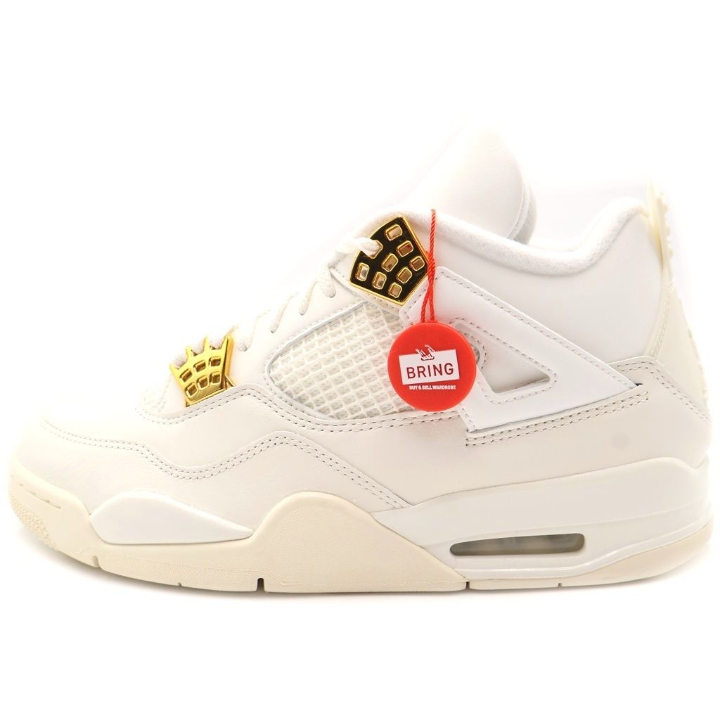 NIKE (ナイキ) WMNS AIR JORDAN 4 RETRO WHITE & GOLD AQ9129-170 ウィメンズ エアジョーダン 4 レトロ ハイカットスニーカー ホワイト/ゴールド US W11.5/28.5cm