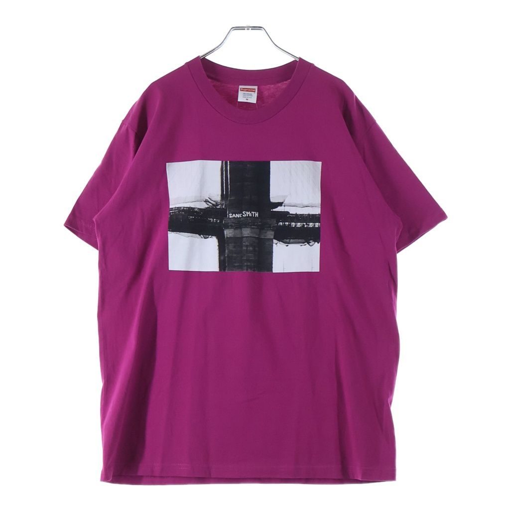 SUPREME (シュプリーム) 19AW SANE SMITH Bridge TEE フロントプリント クルーネック半袖Tシャツカットソー ピンク