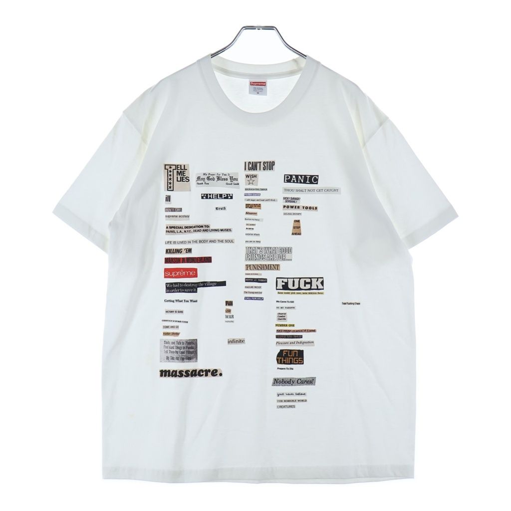 SUPREME (シュプリーム) 18AW Cutots TEE フロントロゴプリント クルーネック半袖Tシャツカットソー ホワイト