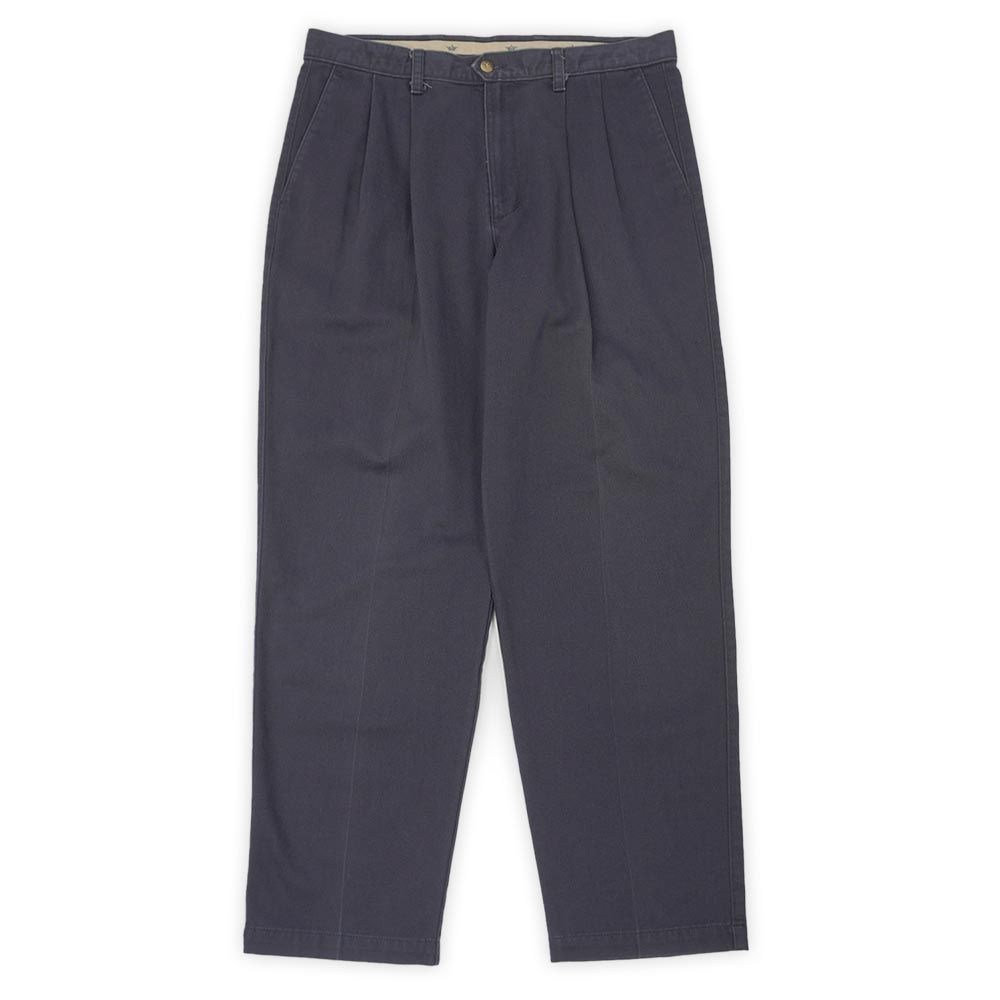 ドッカーズ DOCKERS 90s 90年代 2タック チノトラウザー Levi's リーバイス傘下 定番 ヴィンテージ アメリカ 古着 メンズ ズボン・パンツ フェードブラック 墨黒 W33 L30【中古】