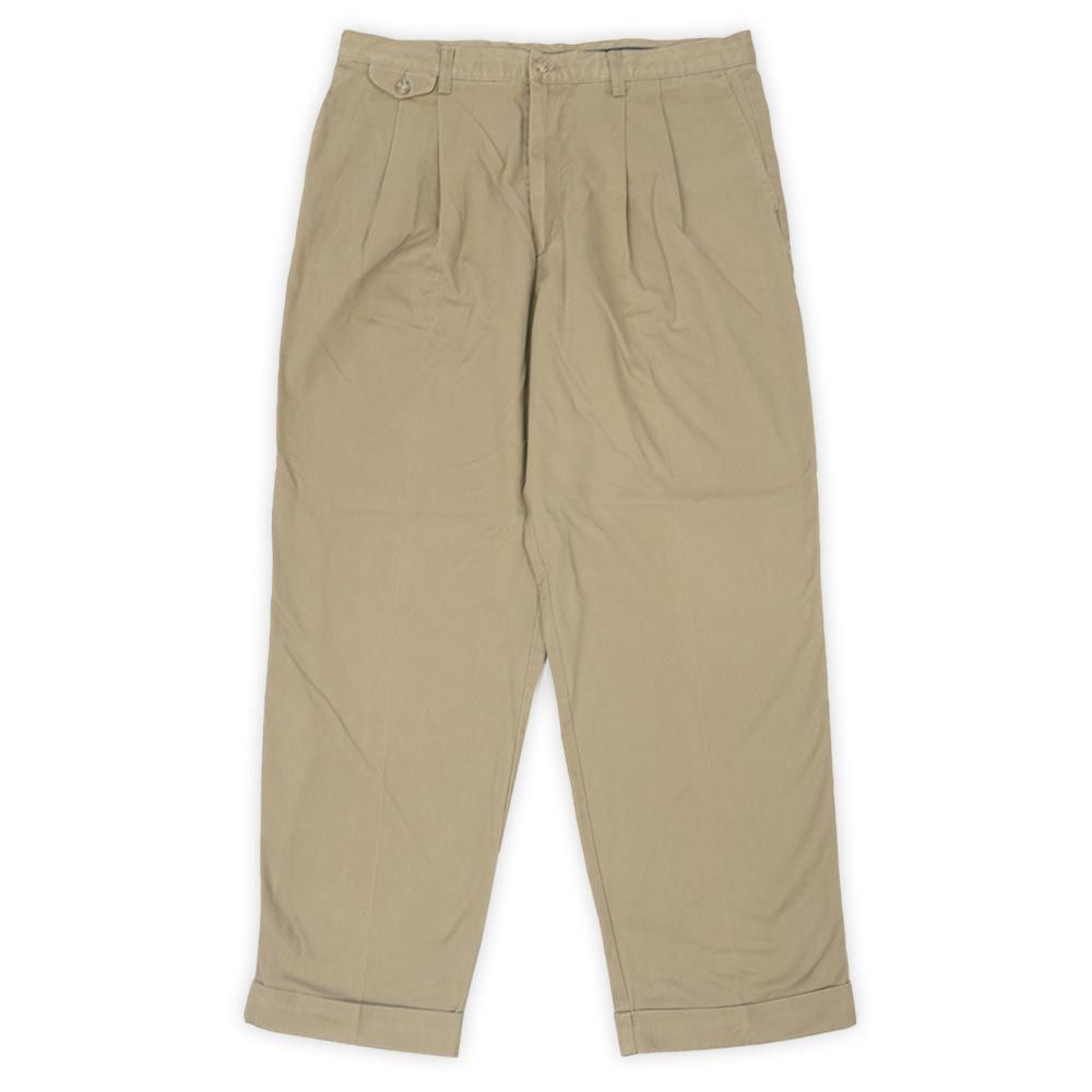 ドッカーズ DOCKERS 00s 2000年代 2タック チノトラウザー Levi's リーバイス傘下 定番 ヴィンテージ アメリカ 古着 メンズ ズボン パンツ ベージュ W36 L29【中古】