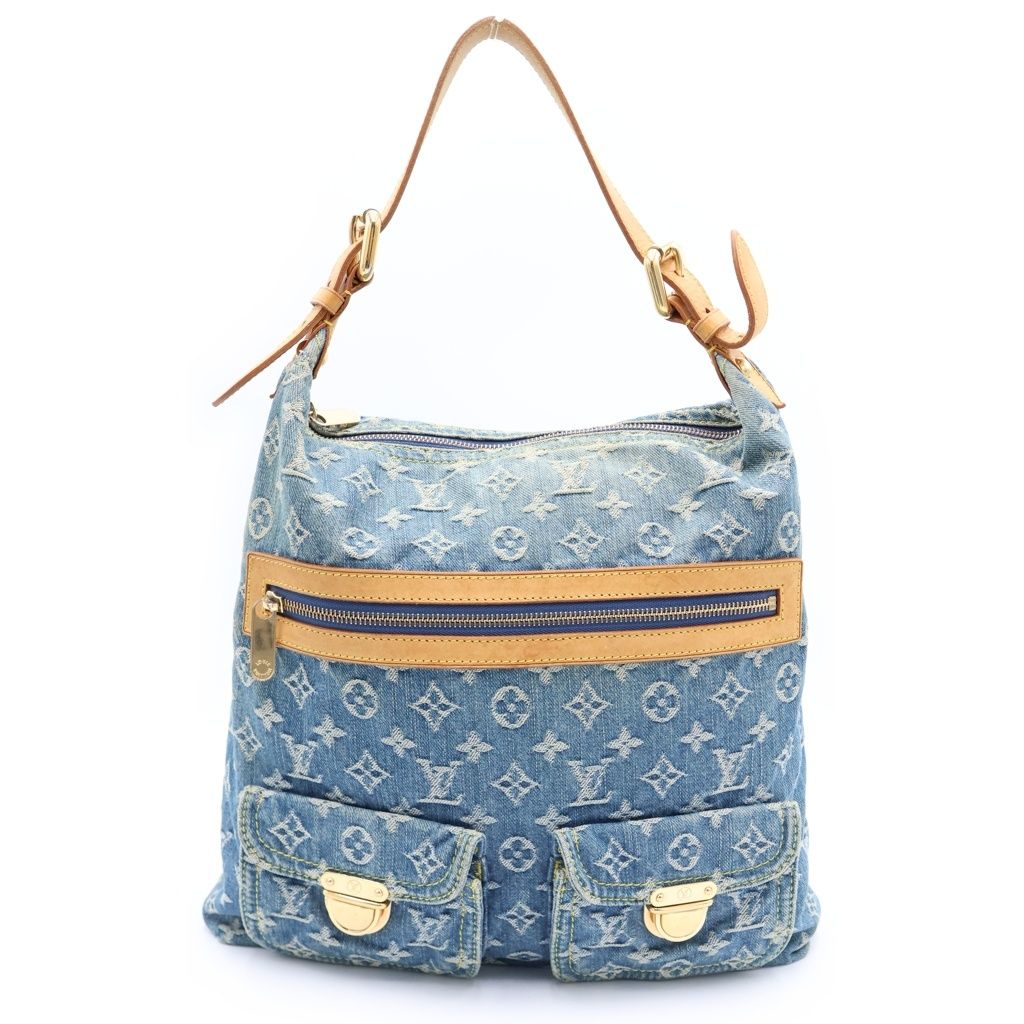 LOUIS VUITTON (ルイヴィトン) モノグラム デニム バギーGM ブルーワンショルダーバッグ M95048 M95048