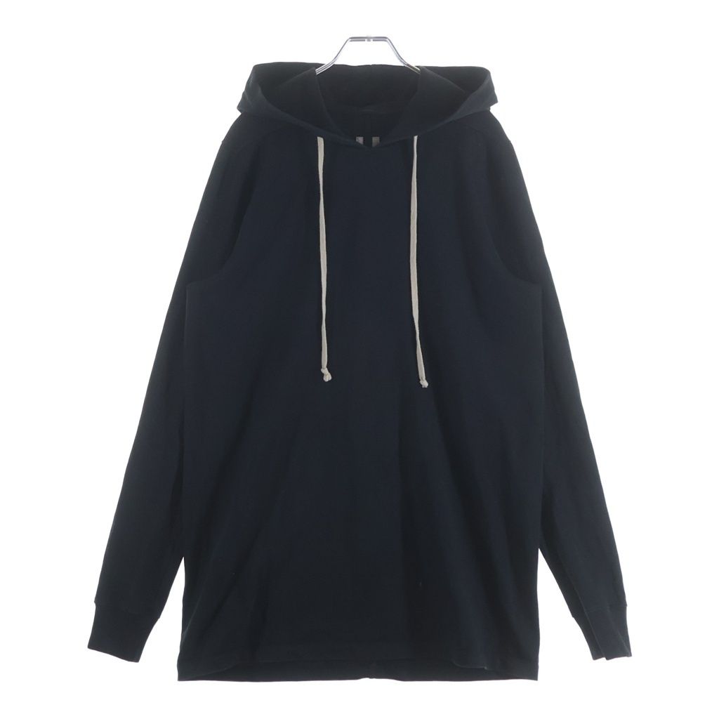 Rick Owens (リックオウエンス) 17SS POPOVER HOODY ポップオーバー コットン フーディ プルオーバーパーカー ブラック RU17S9285-BA