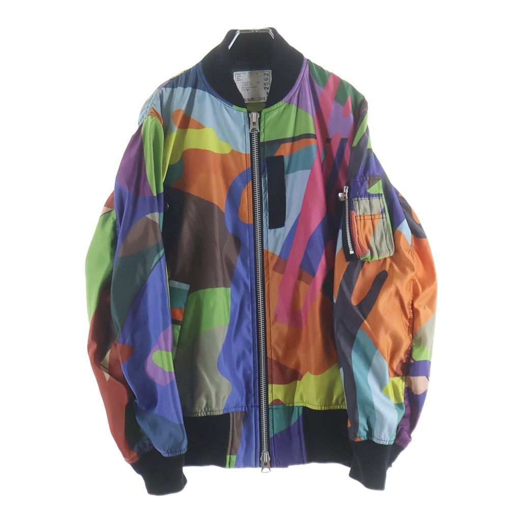 新品sacai x KAWS / MA-1 サカイ カウズ ブルゾン Sacai (サカイ) 21AW ×KAWS MA-1 BLOUSON MULTI カウズ ナイロン