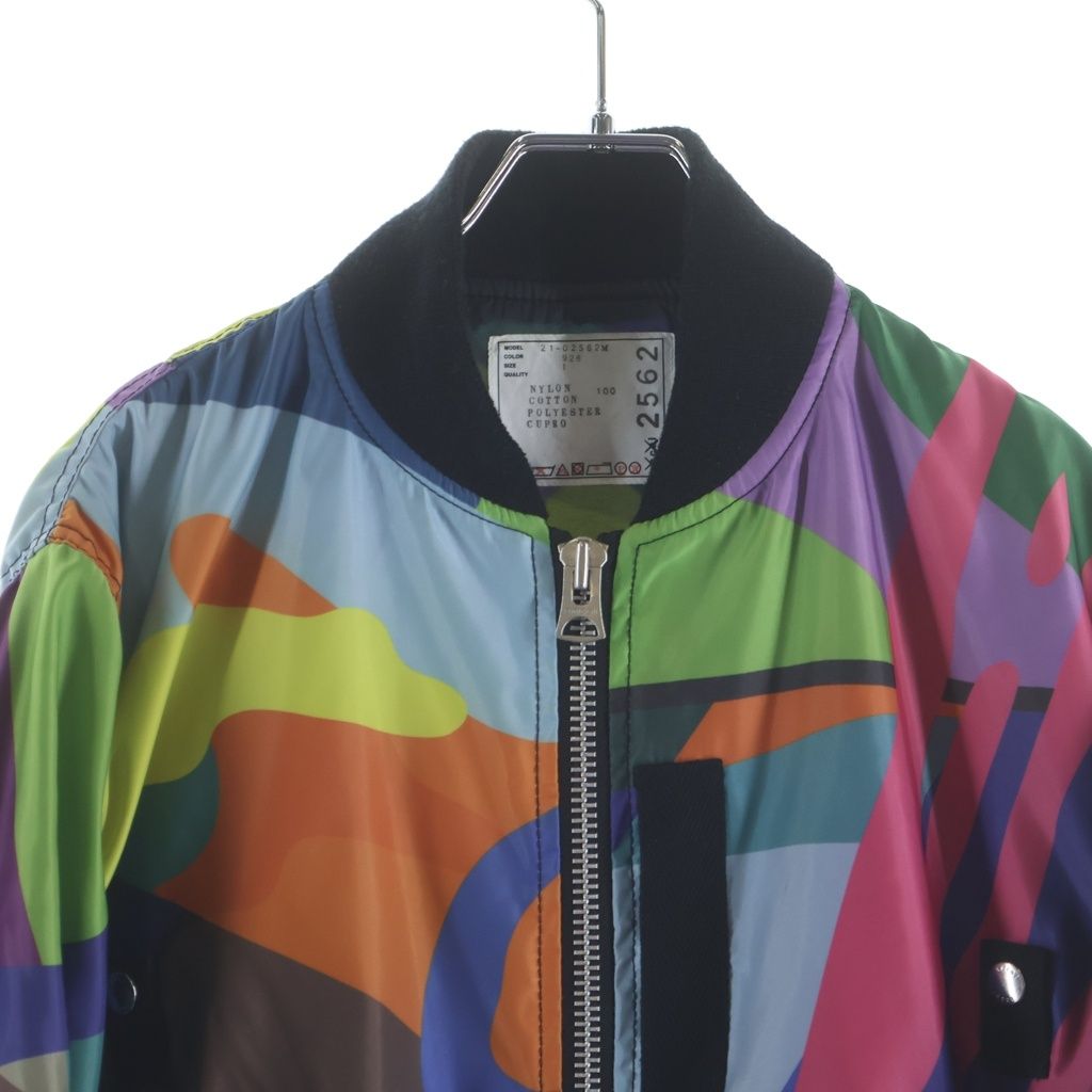 Sacai (サカイ) 21AW ×KAWS MA-1 BLOUSON MULTI カウズ ナイロン