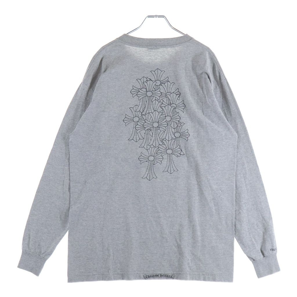CHROME HEARTS (クロムハーツ) OLD Back Cemetery Cross Sweatshirts バックセメタリークロススウェットシャツ ロゴプリントクルーネックスウェットトレーナー
