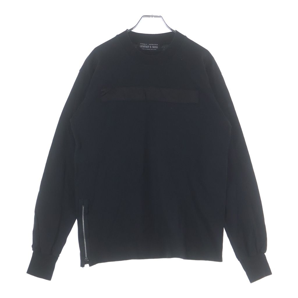 Geoffrey B.Small (ジェフリービースモール) Zip Designed L/S Tee 脇ジップ 長袖Tシャツ カットソー ハンドメイド ブラック