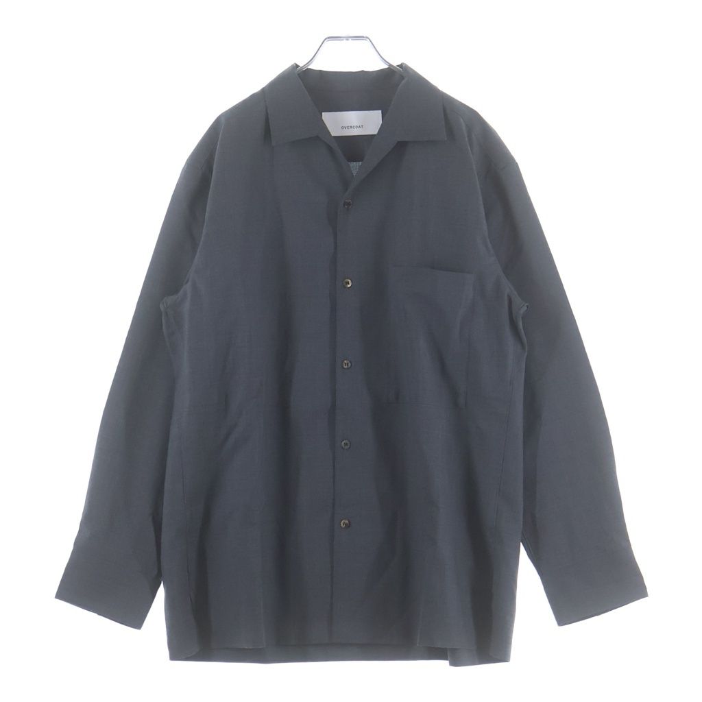 OVERCOAT (オーバーコート) LONG SLEEVE CAMP SHIRT ポケット付き コットン 長袖シャツ グレー S25T020-NKWS