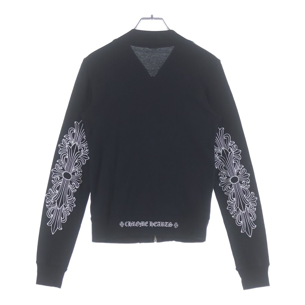 CHROME HEARTS (クロムハーツ) OLD DAGGER ZIP ダガージップ 袖フローラル プリント カットソー