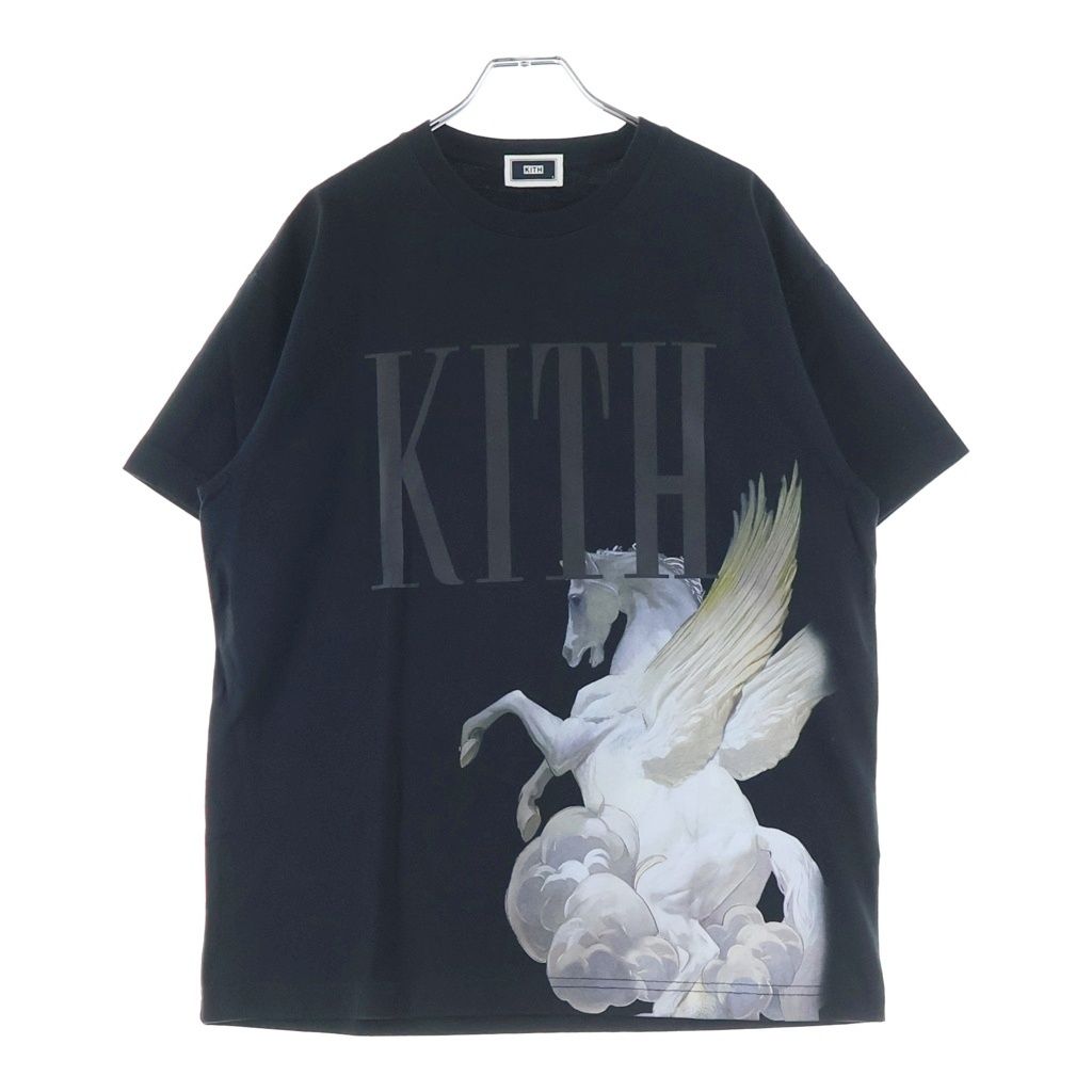 KITH (キス) Pegasus Tee ペガサスフロントプリント クルーネック 半袖Tシャツ ブラック 25-073-060-0088-1-0