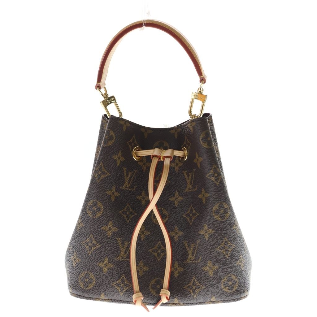 LOUIS VUITTON (ルイヴィトン) モノグラム ネオノエBB 2WAYバッグ ハンドバッグ ショルダーバッグ ブラウン レザー×PVC M46581 ゴールド金具