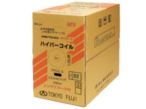 新品 冨士電線 Cat6 LANケーブル（300m巻） TPCC6 0.5mm x 4P 薄青