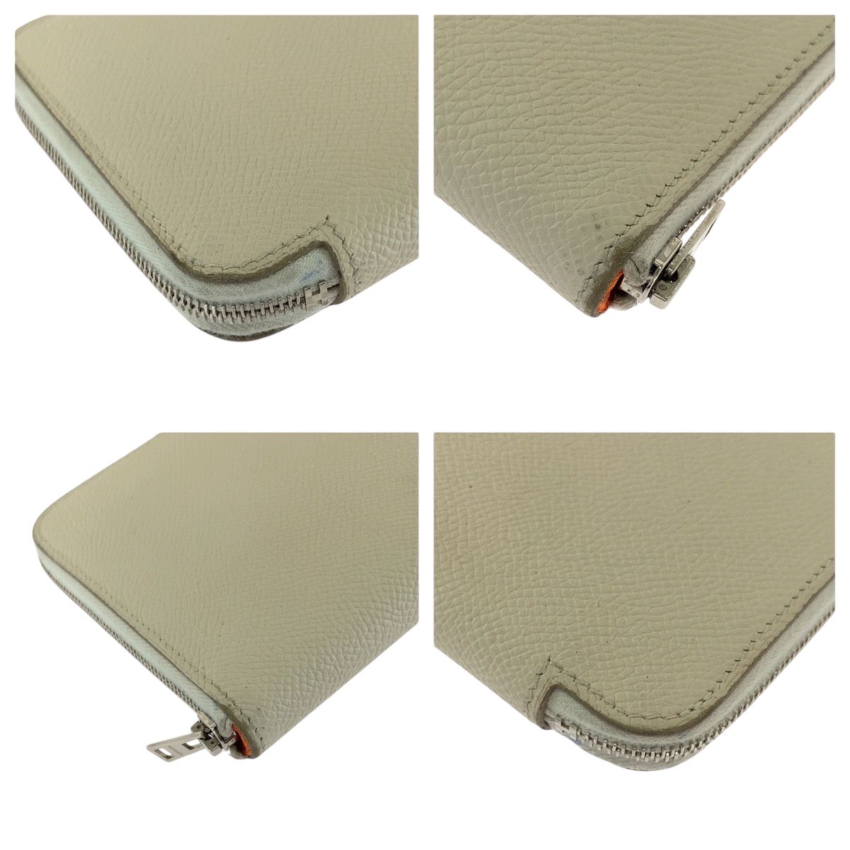 HERMES エルメス アザップロング シルクイン アイボリー シルバー金具 