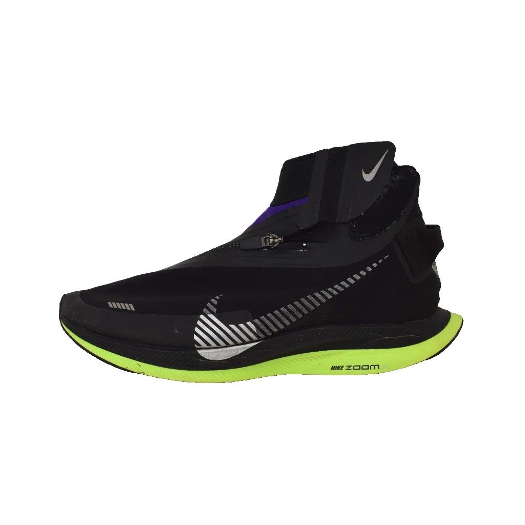 ナイキ NIKE ZOOM PEGASUS TURBO SHIELD Voltage Purple ズーム ペガサス ターボ シールド 27.5cm 黒 ブラック 紫 パープル 黄 イエロー BQ1896-002 ■ECE004