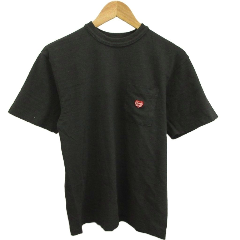 ヒューマンメイド HUMAN MADE Tシャツ M 黒 ブラック 半袖 ラウンドネック 胸ポケット /NP ■ECD004