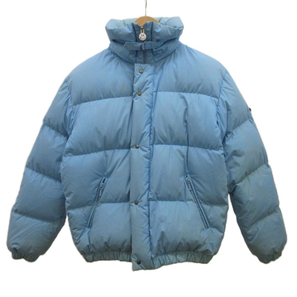 モンクレール MONCLER ダウンジャケット 上着 165cm 青 ブルー 長袖 スタンドカラー キルティング SMQ-294 /PP ■ECD004