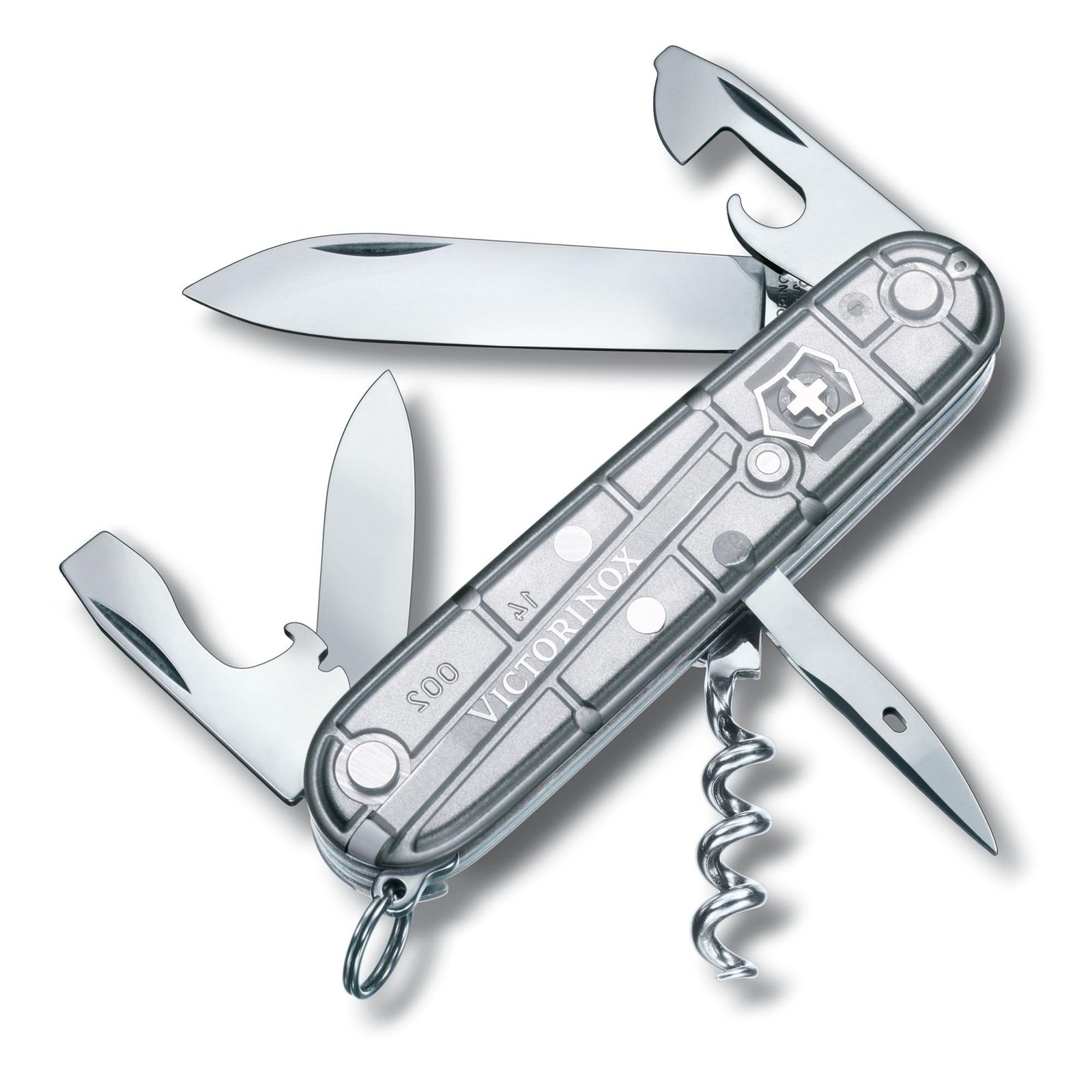 VICTORINOX(ビクトリノックス) スパルタン シルバーテック スイス・アーミーナイフ 多機能 ナイフ アウトドア 防災グッズ コルクせん抜き マイナスドライバー付き カン切り搭載 12機能を搭載したスイス製マルチツール コンパクト防災グッズ ...