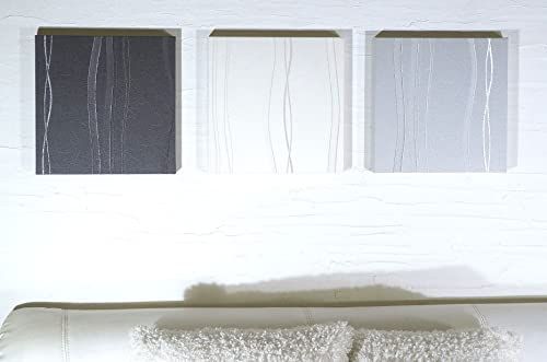 ファブリックパネル アリス HEAL シンプル モダン 30×30×2.5cm 3枚セット ホワイト アイスグレー チャコール アートパネル 北欧 幾何学 清潔感ある空間 ホテルライク 応接室 リビング おしゃれ 取付けフック付き HEAL3 7a119f51