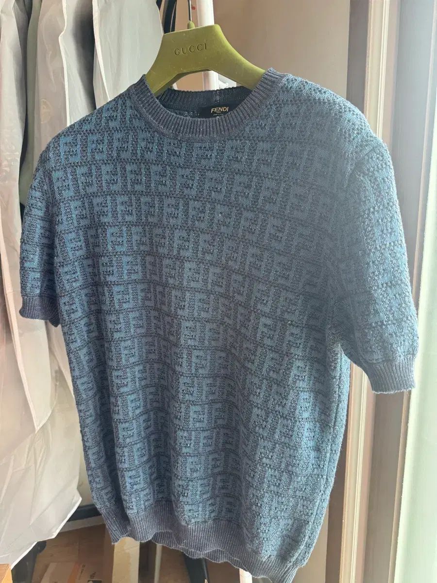 24fw FENDI フェンディ 半袖ニット ブルー