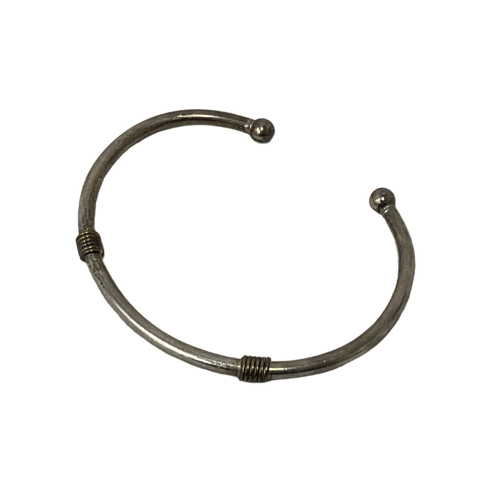 TIFFANY&CO ティファニー バンドウィズ バングル シルバー 925 ゴールド 750 アクセサリー 中古 M11121284