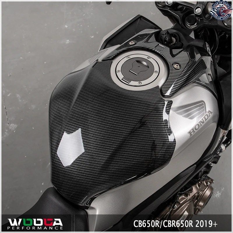 燃料ガスタンクカバープロテクターガードフェアリングカーボンファイバーホンダCB650R 2019-2025 CBタンクプロテクションパッド