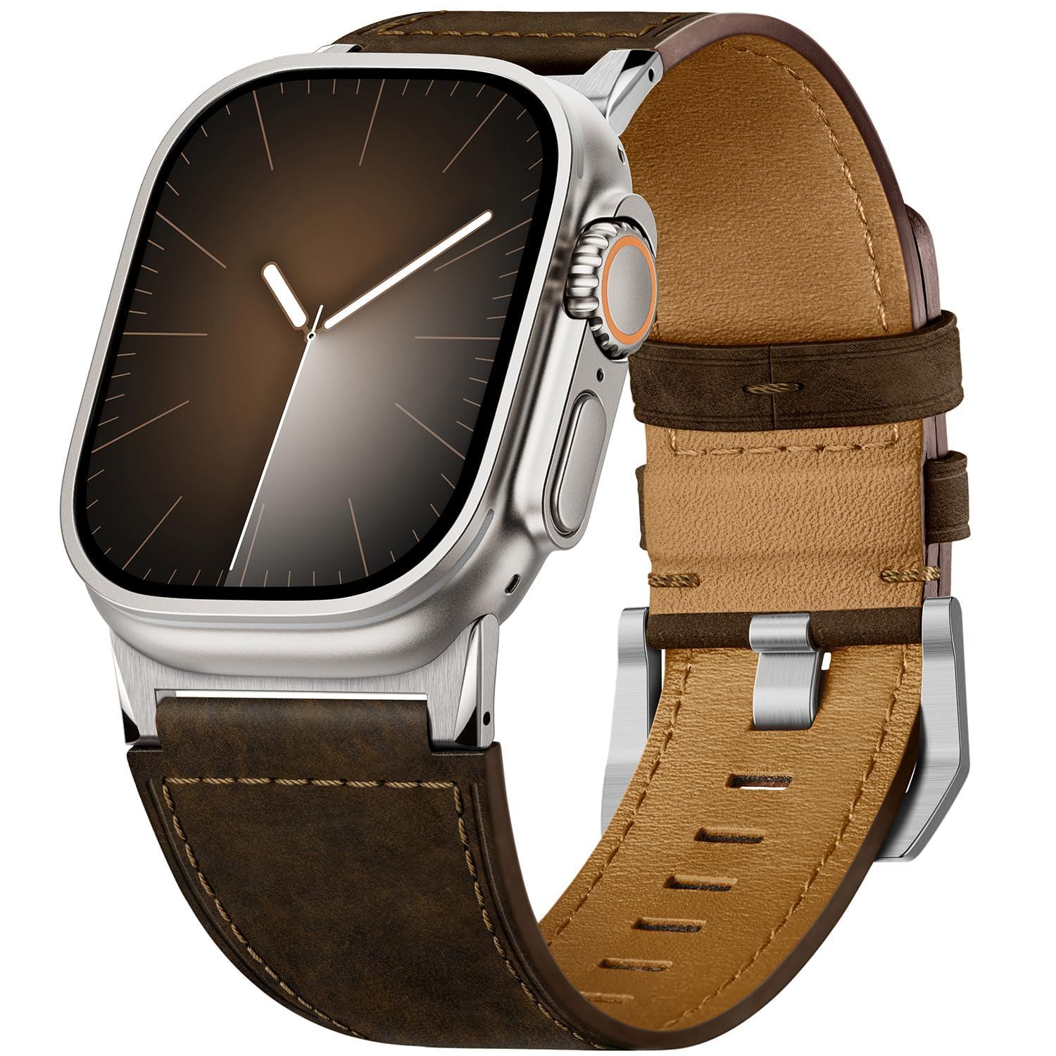 【数量限定】Ultra Watch バンド 耐久性 Apple 柔らかい 通気性 無臭 調整可能 対応 i 天然カーフ Watch Ultra 42mm 3 2 1 44mm Series 11 45mm 10 9 8 46mm 7 6 バンド49mm 5 4