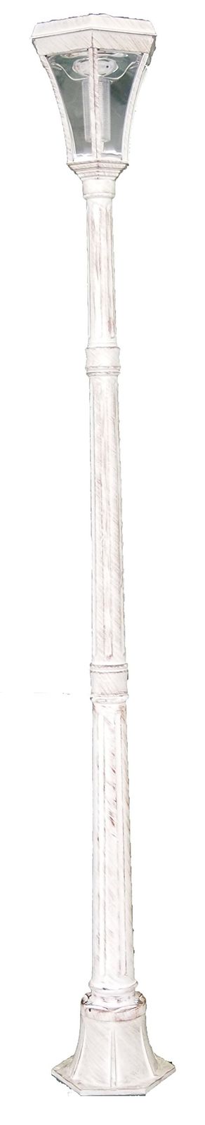 新品 リビングアウト(Living Out) ヨーロピアンソーラーLED街灯 IV アイボリー 幅22㎝×24㎝×高183㎝ 光度20～60ルーメンス 重量約3kg 街灯 エコ 省エネ 電源不要 ソーラーパワー