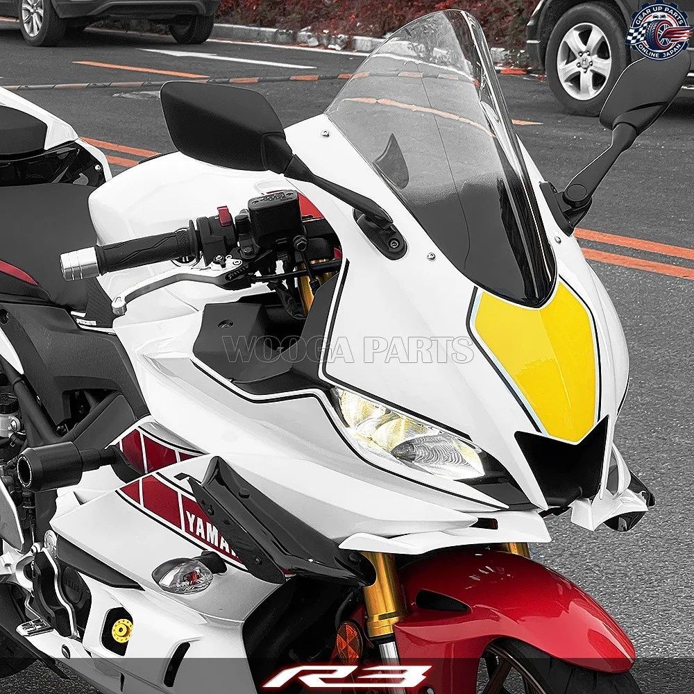 YZF R3 ダウンフォーススポイラースポーツ ヤマハ YZF-R3 R25 YZF 2019 - 22 サイドウィング エアロダイナミックウィングレット レースフィ