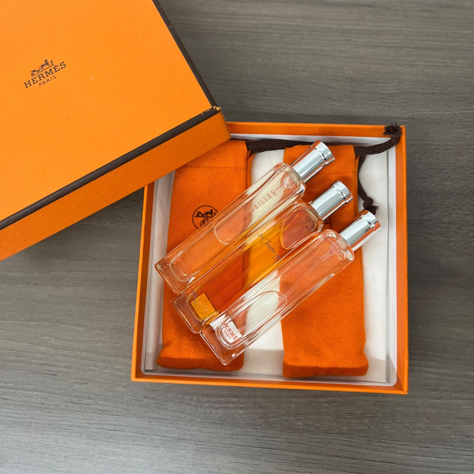 (s) HERMES エルメス 3本 セット フレグランス ノマドスプレー 15mlボトル 香水 /7608