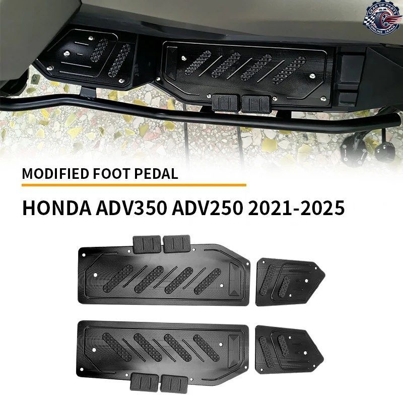 ホンダ ADV350 2021-2025 オートバイ用フットレスト、フットレストパッド、ペダルプレート、ボードペダル、フットボード