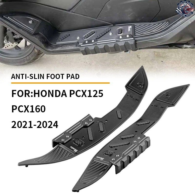 ホンダ PCX 125 160 2021-2024 オートバイ用フットボード、フットペダル、フットレスト、フットステップ、パッド、フットパッド