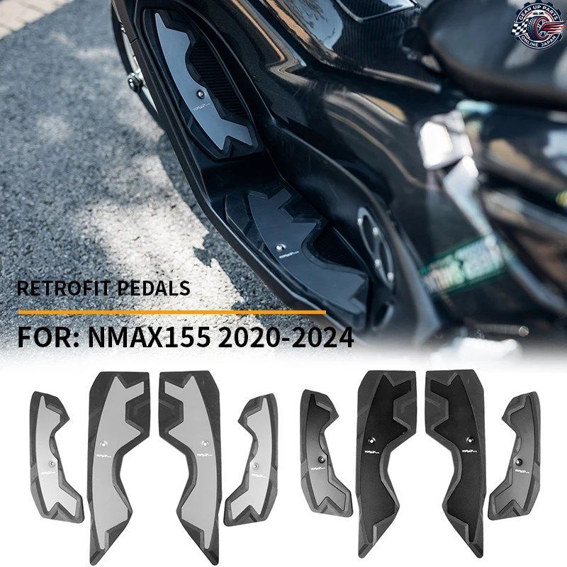 ヤマハ NMAX155 ラバーフットペダル 2020-2024 オートバイ フットボード ステップ フットプレート フットパッド