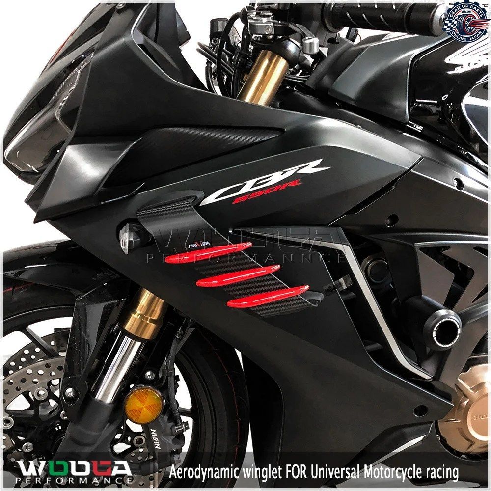ダウンフォースレーシングスポイラーエアロウィングレットCBR650Rエアロダイナミックエアロダイナミックウィングドゥカティヤマハホンダ