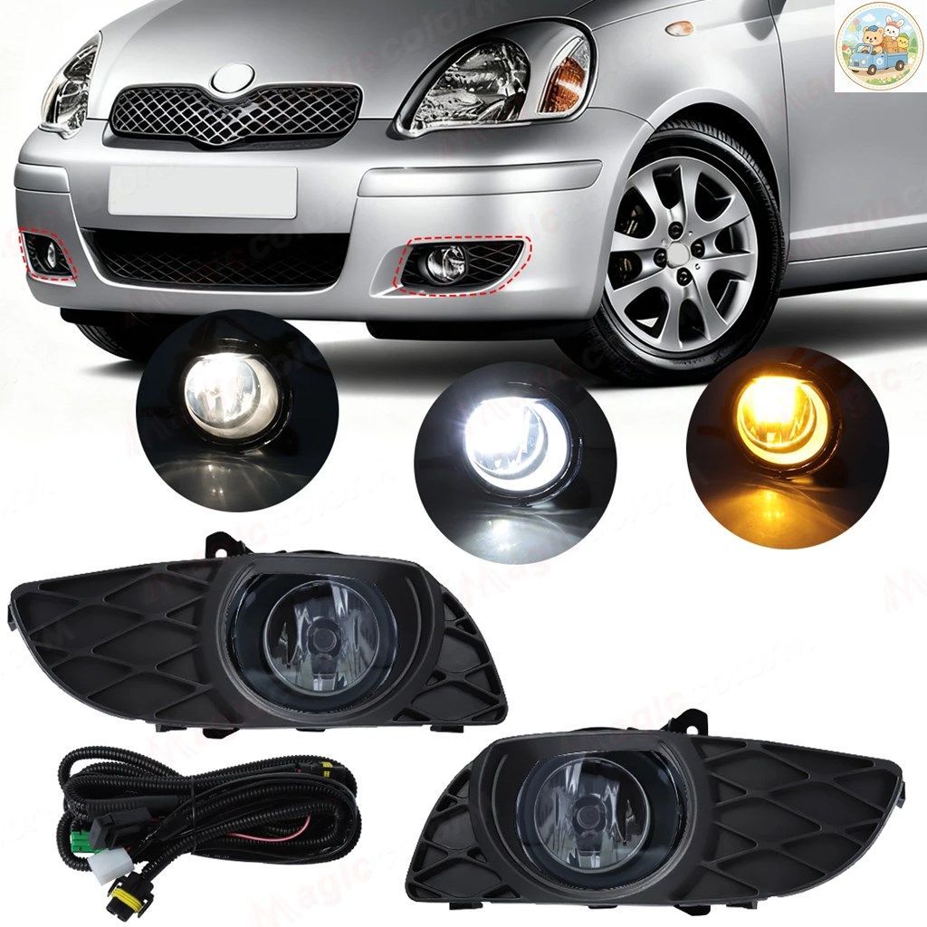 LEDフォグランプ トヨタ ヤリス ヴィッツ 2003 - 06 フォグランプ 車用フロントバンパーフォグライト フレームカバー付き 配線リレー 12V 11,227円