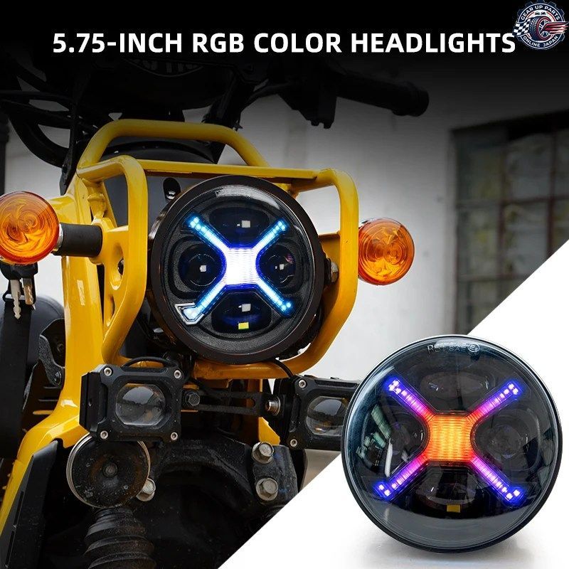 CC110 5.75インチ LEDヘッドライト ホンダ クロスカブ 110 JA60 カラーチェンジ Xスタイル EN RGB DRLヘッドライト