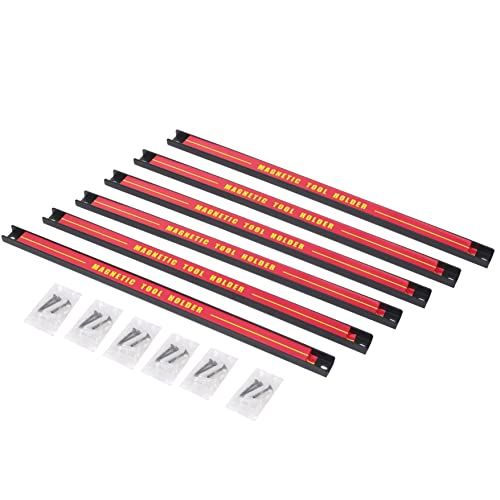 HFS(R) マグネットツールホルダー 磁力ホルダー 強力マグネット 工具差し 収納 磁気 壁掛け 磁気吸着 長さ46cm 6本セットts 153c649e
