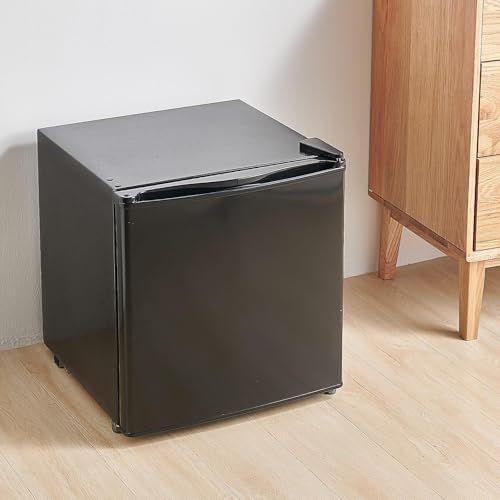 【50L、コンパクトで大容量】clasimple 1ドア冷蔵庫 50L 幅44cm 両開き 小型 一人暮らし 静音 家庭用 コンパクト 1ドア オフィス 温度調節 製氷 サブ セカンド 寝室 ミニ冷蔵庫 (ブラック)e
