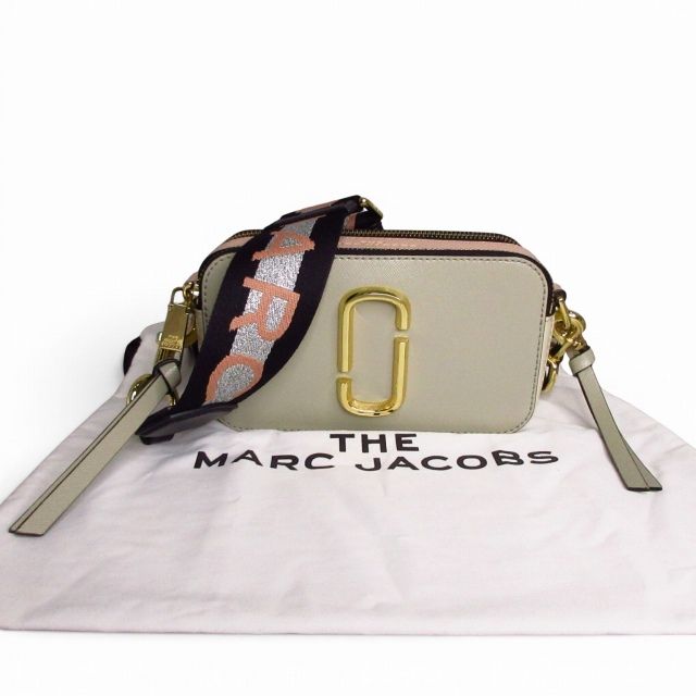 マークジェイコブス MARC JACOBS 美品 スナップショット カメラバッグ ショルダーバッグ マルチカラー ベージュ ピンクベージュ アイボリー E05080126105